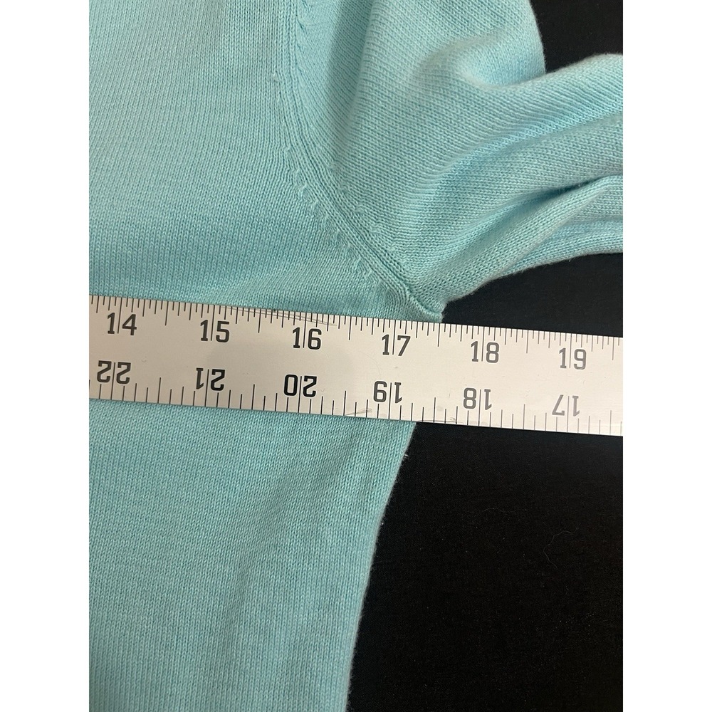 Lilly Pulitzer Solid Teal Blue Cardigan White Buttons Womens Size Small S - Picture 5 of 5